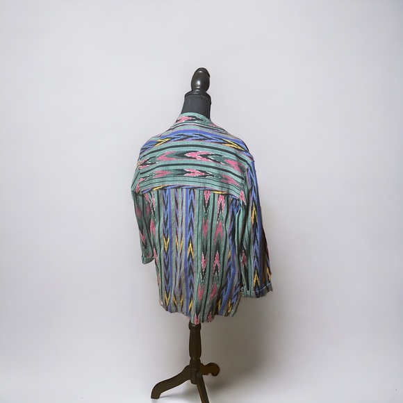 Vintage Ikat Southwest colorful blazer 80’s - Picture 4 of 5